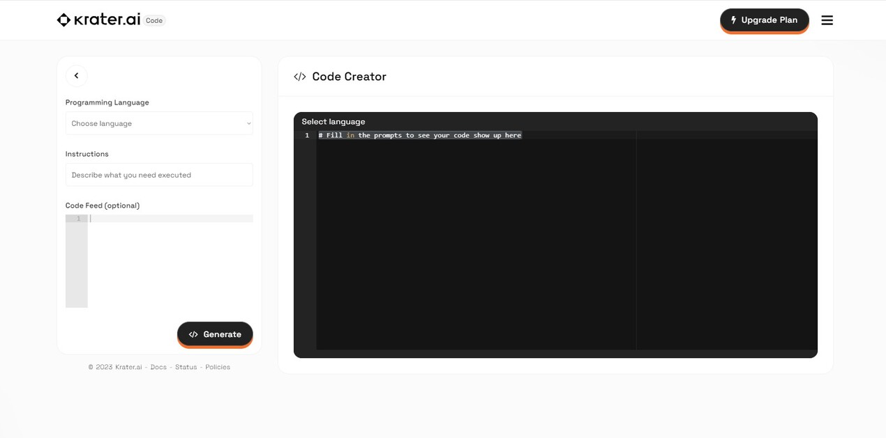 Outil IA: AI Code Creator