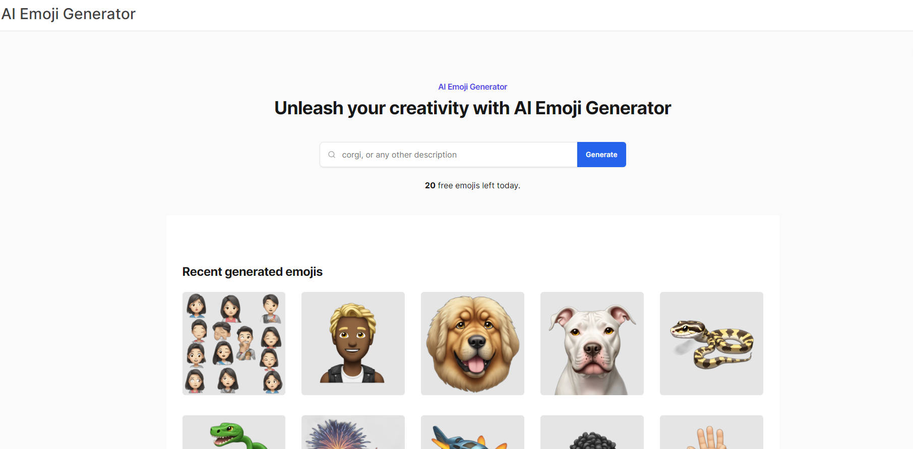 
              AI Emoji Generator            
