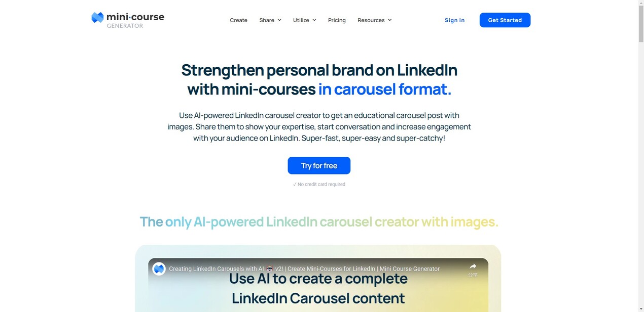 
AI-Powered LinkedIn Carousel Creator
