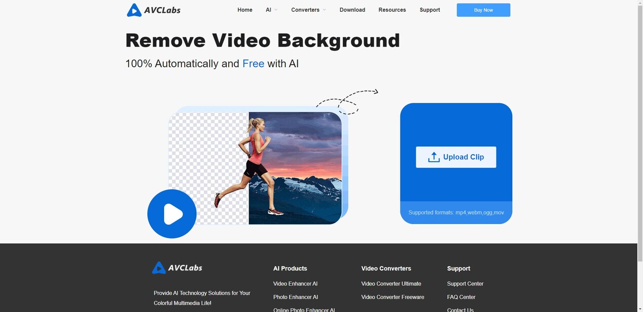 Outil IA: AVCLabs Remove Video Background