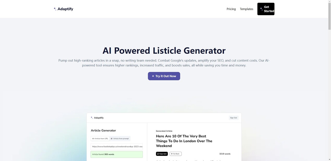 
              Adaptify Listicle Writer            
