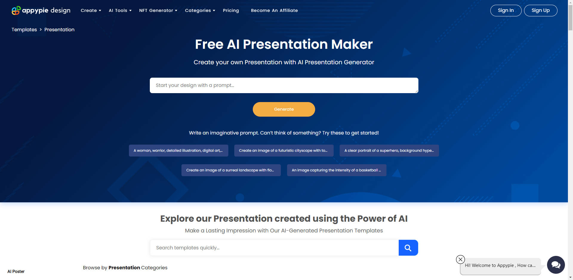 
              Appy Pie’s Free AI Presentation Maker            
