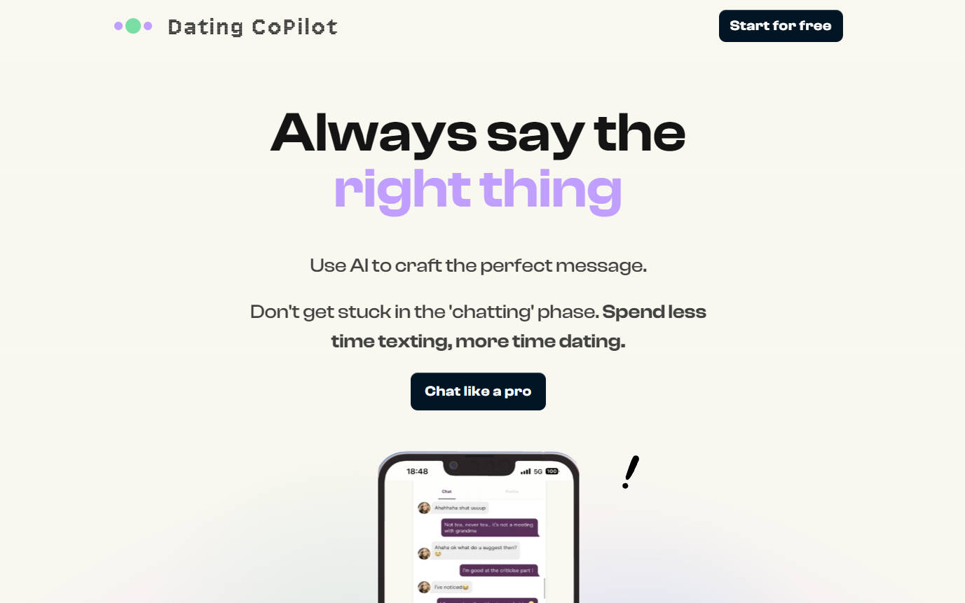 Outil IA: Dating Copilot AI