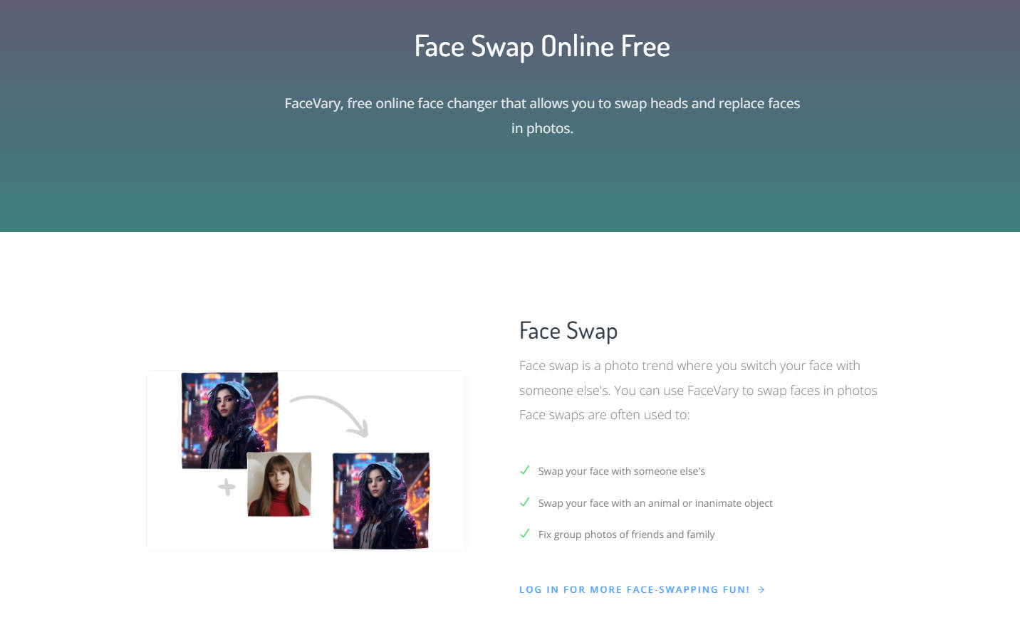 
              FaceVary - AI Face Swap Online Free            
