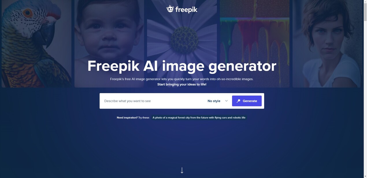 
Freepik AI image generator
