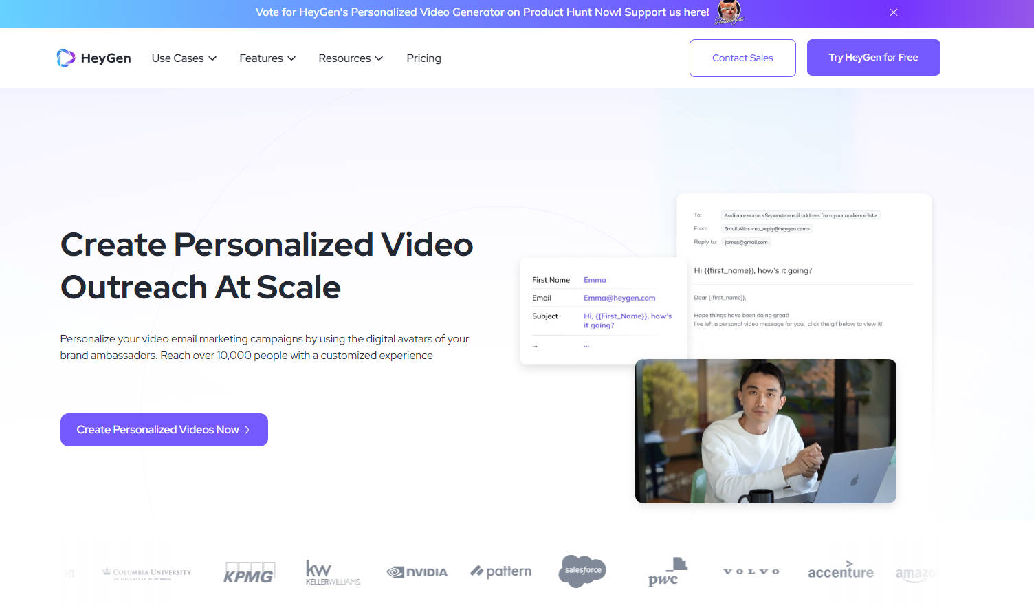 
HeyGen’s Personalized Video Generator
