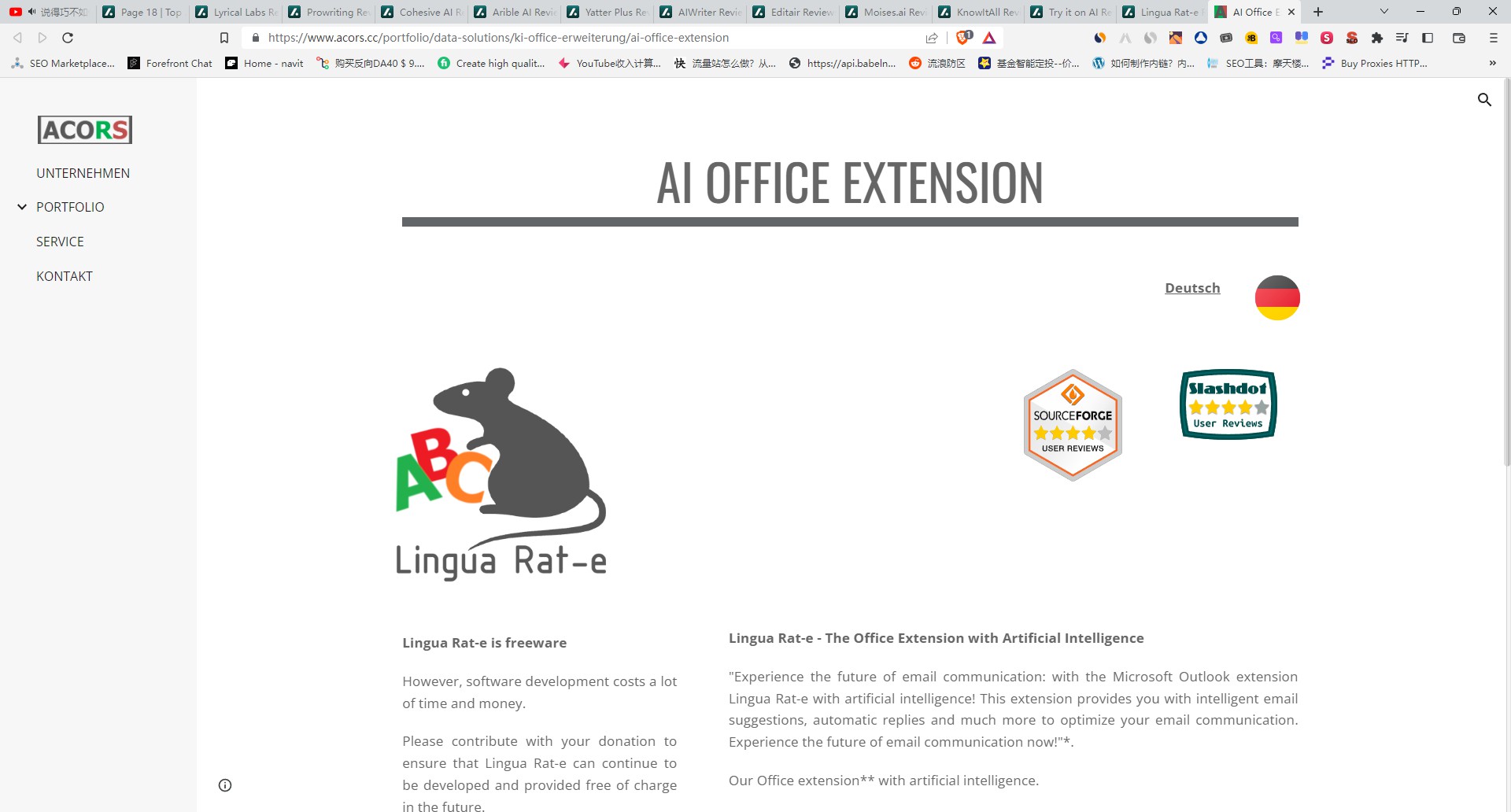 Outil IA: Lingua Rat-e