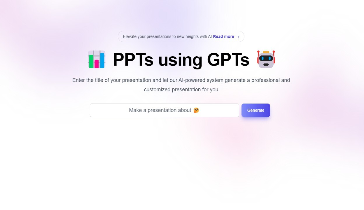 
PPTs using GPTs
