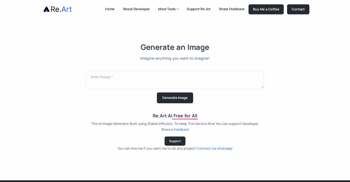 Outil IA: Re.Art AI Image Generator