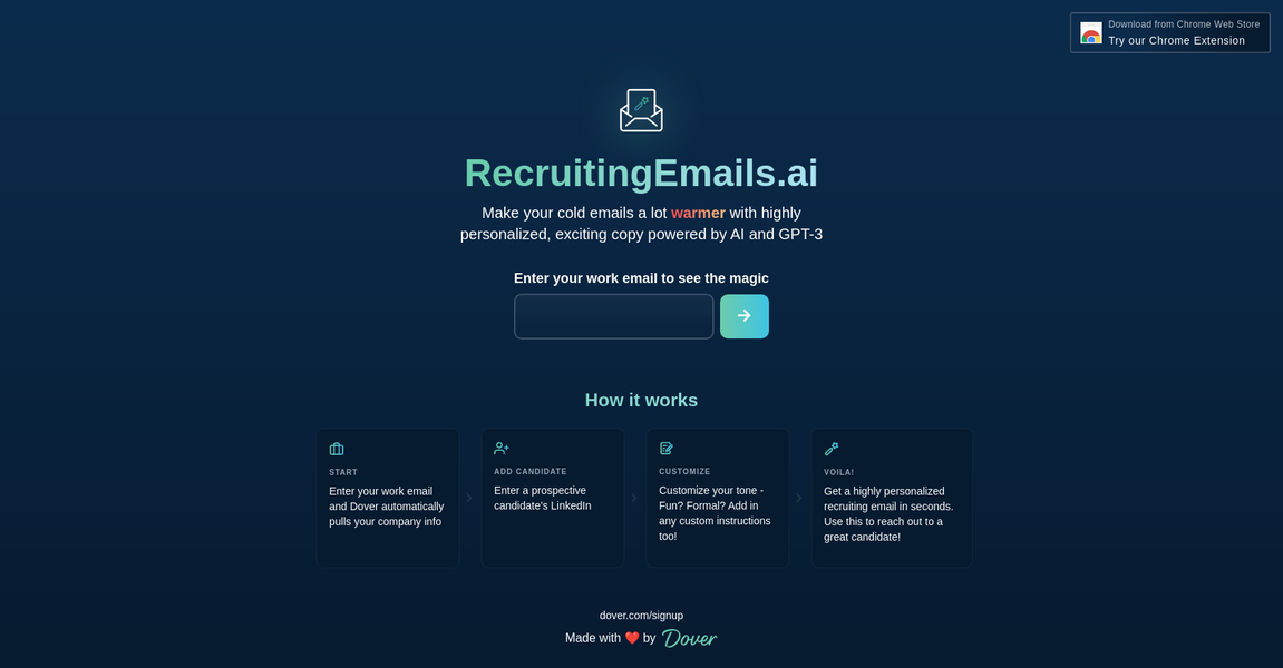 Recruiting Emails AI by Dover