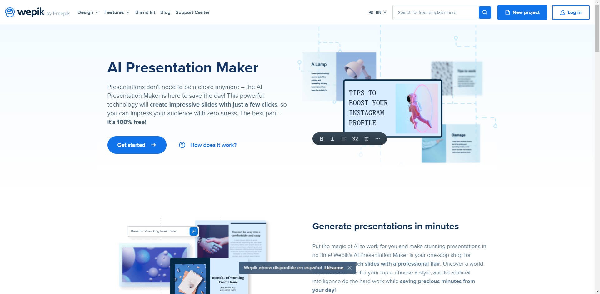 
              Wepik AI Presentation Maker            
