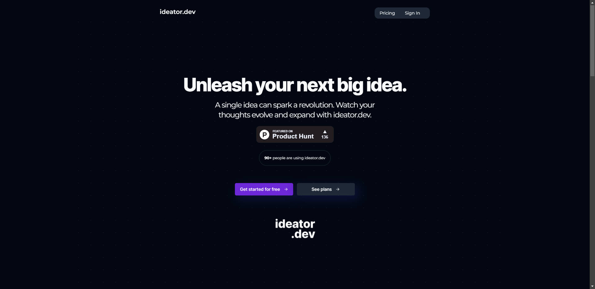 
              ideator.dev            
