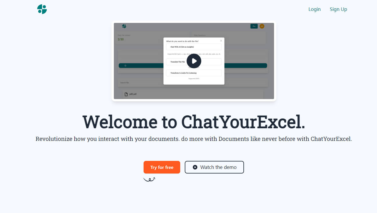 Outil IA: ChatYourExcel