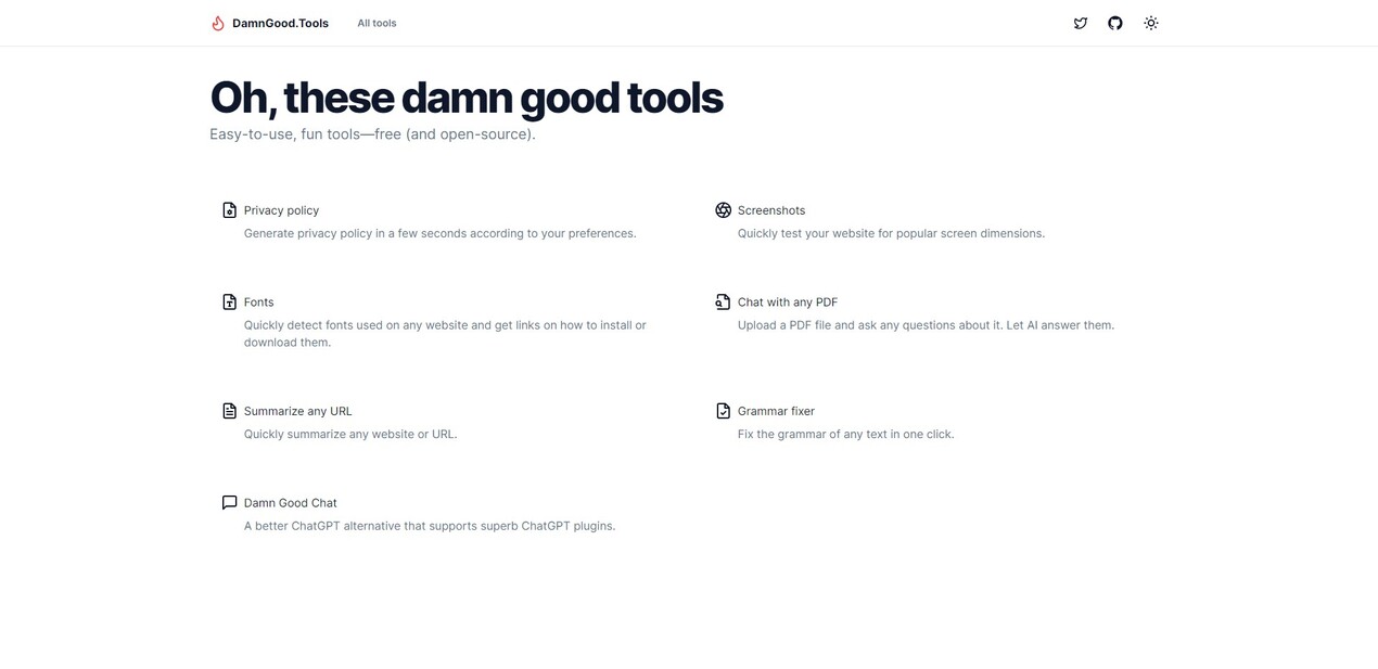 Outil IA: Damn Good Tools