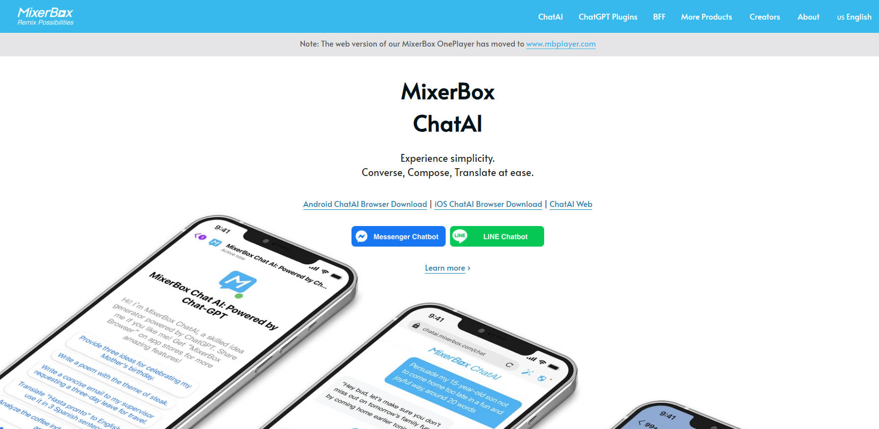 Outil IA: MixerBoxChatAI