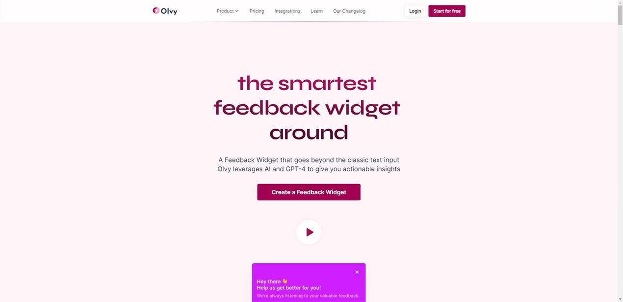 
              Olvy Feedback Widgets            
