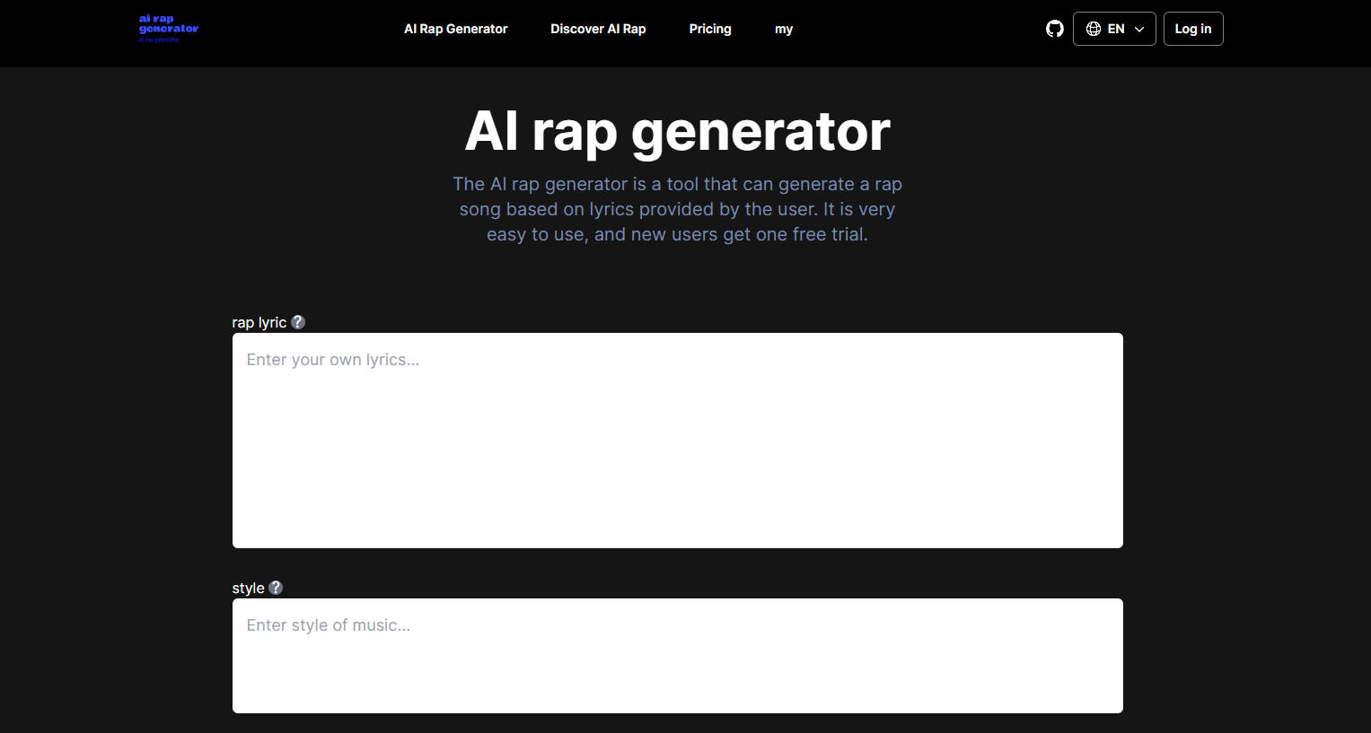 
AI rap generator
