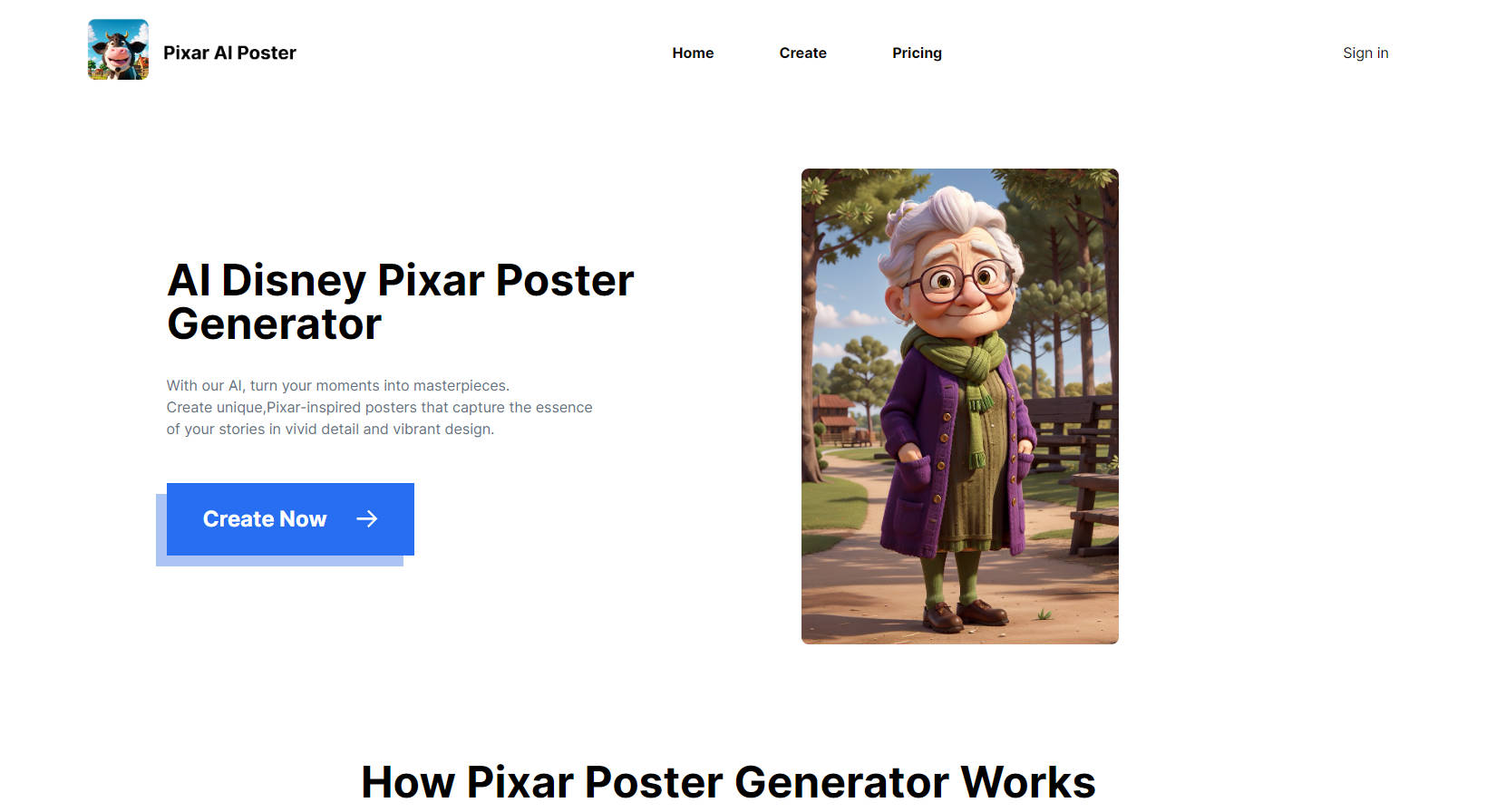 
AI Pixar Movie Poster Generator
